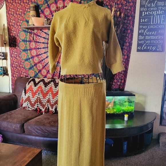 Rosanna~ Sz Sm? ~ VERY VINTAGE Wool 2 Pc Skirt & Shirt Set *Excellent Condition - Picture 5 of 15
